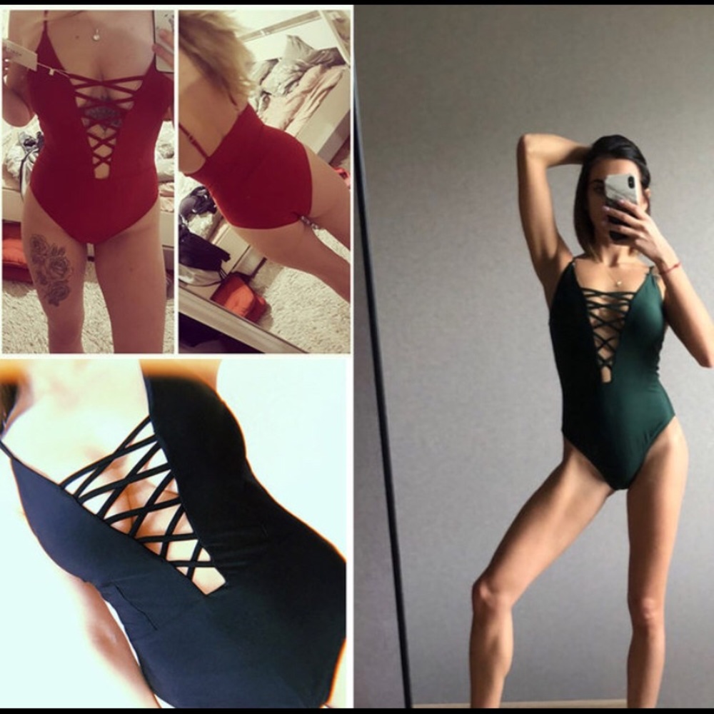 Ve & Co Green One Piece Bathing Suit / Swim Suit S